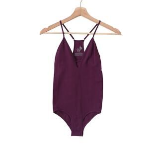 Intimately Free People Bodysuit Ribbed Purple Plum One piece Size XS / S V-Neck